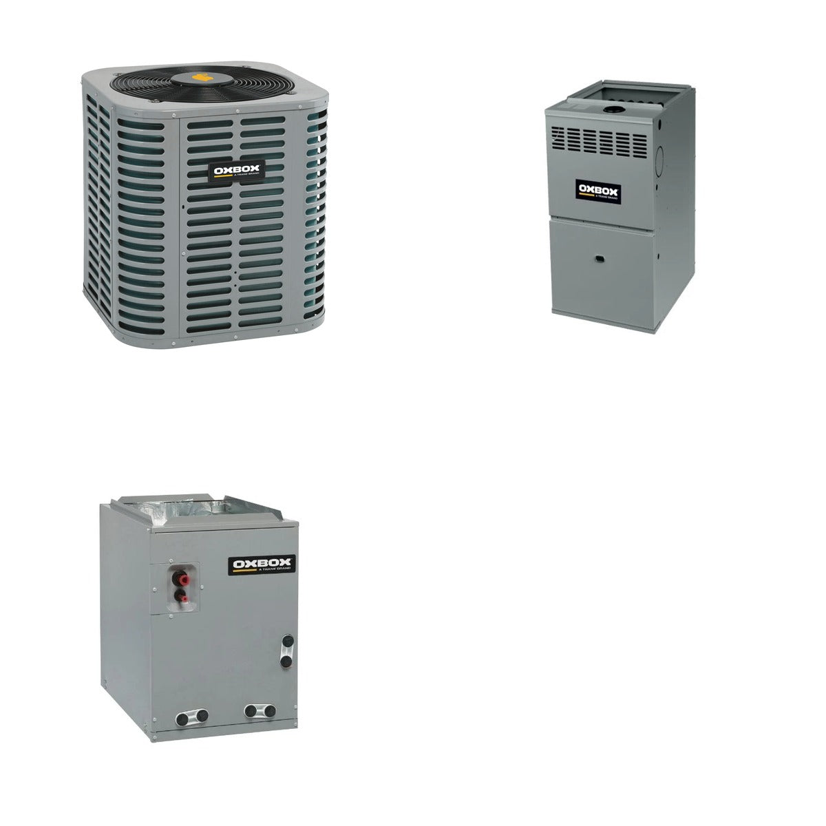 Oxbox Oxbox 3.5-Ton 42000 BTU R-454B 14.3 SEER2 Gas/Electric Split System - J5AC5042A1000+J801V120DM5SEB+J5MXCD010AC6HC