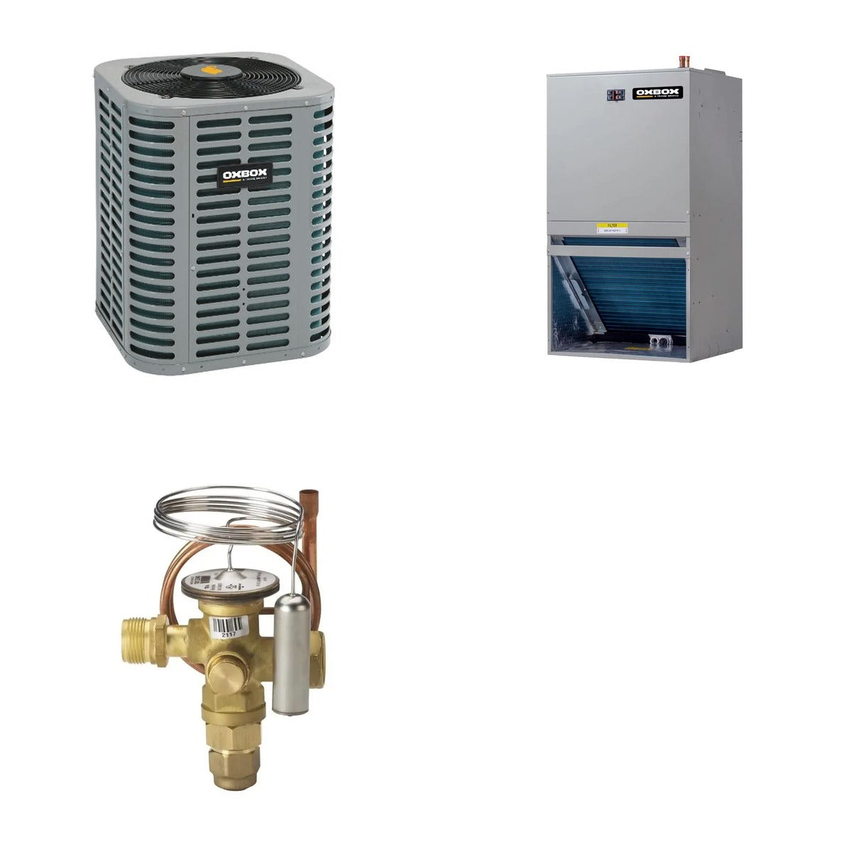 Oxbox Oxbox 1.5-Ton 18000 BTU R-454B 14.3 SEER2 Heat Pump Split System - J5HP5018A1000+5JMM4A0A24S21S+5AYTXVH3A1836A