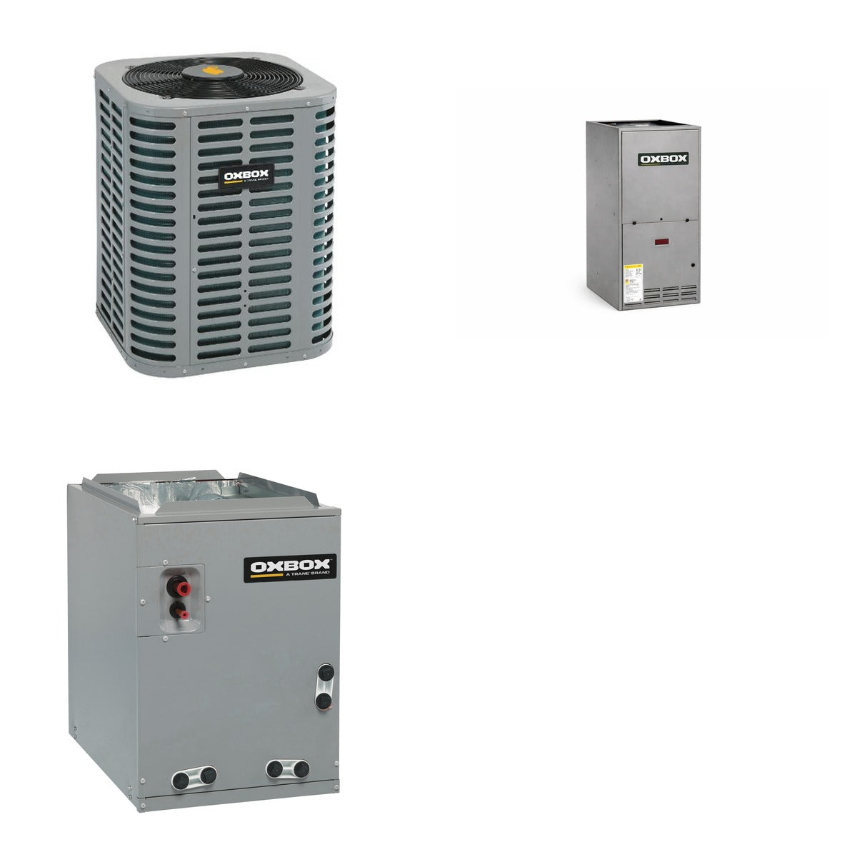 Oxbox Oxbox 1.5-Ton 18000 BTU R-454B 14.3 SEER2 Dual Fuel Split System - J5HP5018A1000+J962V060BU3SA+J5MXCB004AC6HC