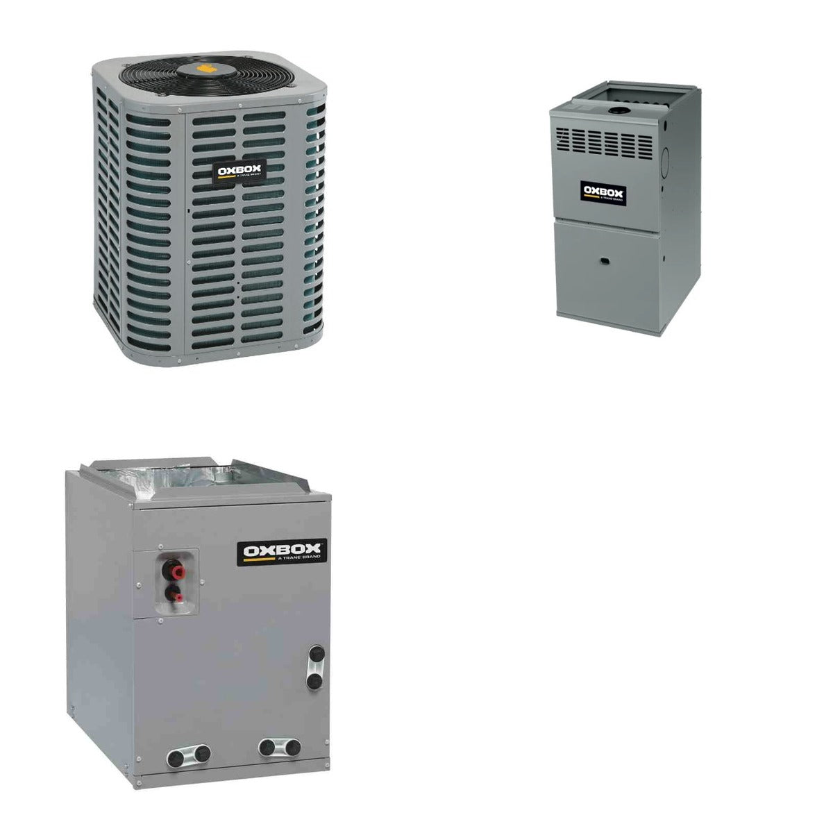 Oxbox Oxbox 1.5-Ton 18000 BTU R-454B 14.3 SEER2 Dual Fuel Split System - J5HP5018A1000+J801V060AM3SEB+J5MXCA003AC6HC