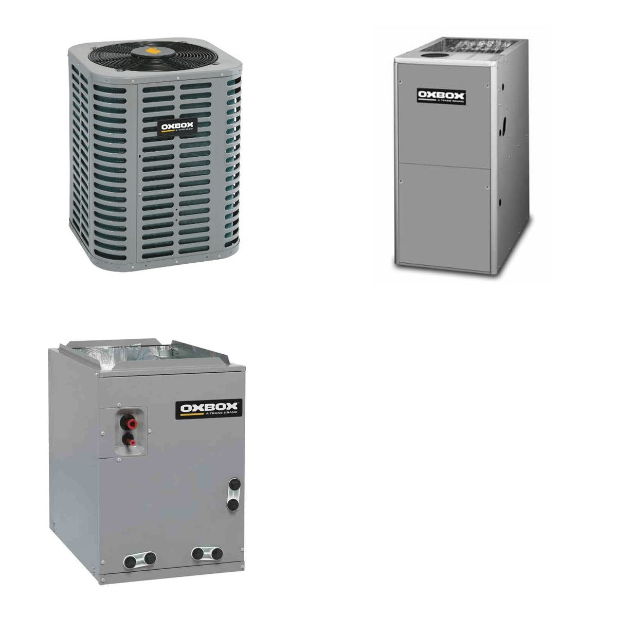 Oxbox Oxbox 1.5-Ton 18000 BTU R-454B 14.3 SEER2 Dual Fuel Split System - J5HP5018A1000+J801V080BM4SEB+J5GXCB004AC6HU