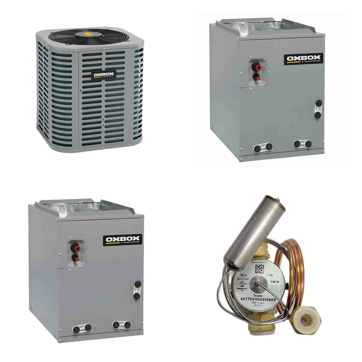 Oxbox Oxbox 3.5-Ton 42000 BTU R-454B 14.3 SEER2 Dual Fuel Split System - J5HP5042A1000+J962V080CU4SA+J5MXCC017AC6HC+5AYTXVH3A4248A
