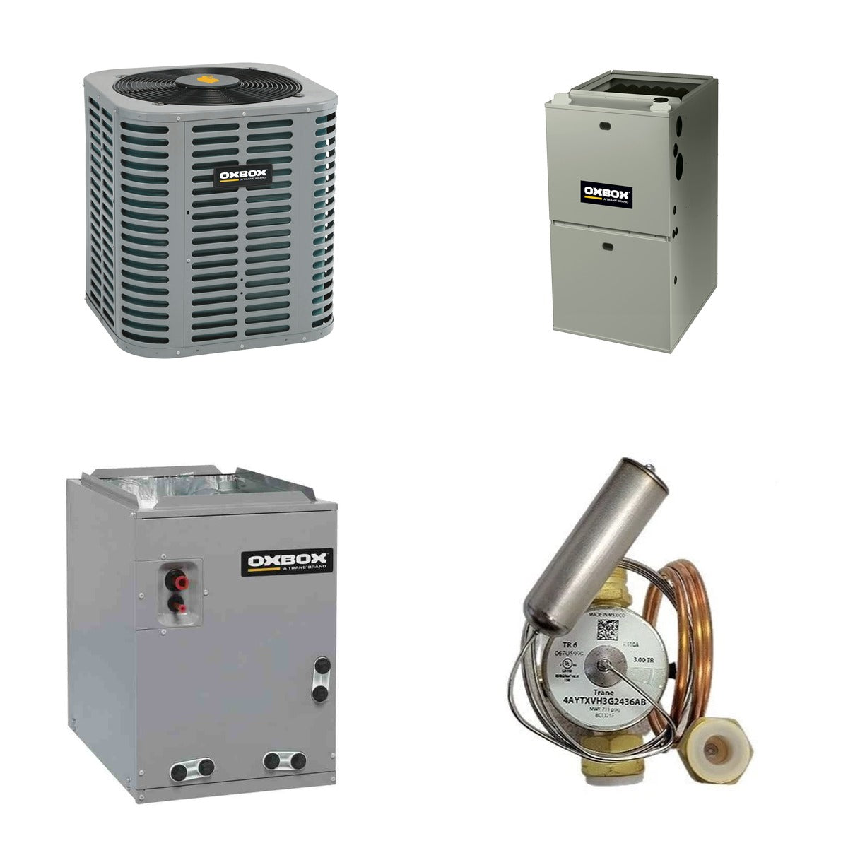 Oxbox Oxbox 3.5-Ton 42000 BTU R-454B 14.3 SEER2 Dual Fuel Split System - J5HP5042A1000+J962V100CU5SA+J5MXCC017AC6HC+5AYTXVH3A4248A