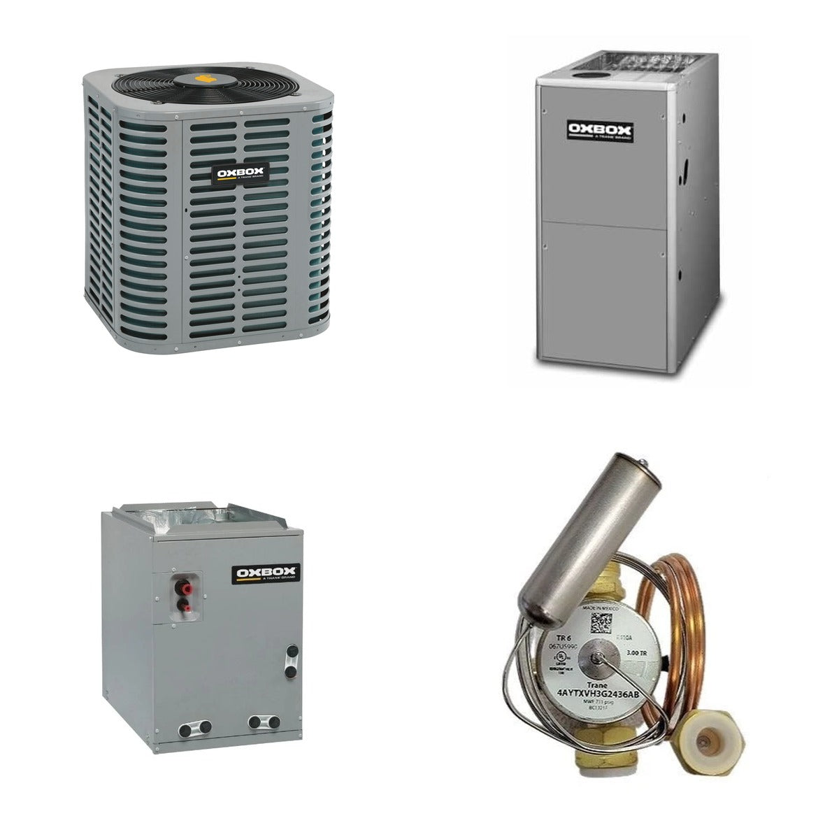 Oxbox Oxbox 3.5-Ton 42000 BTU R-454B 14.3 SEER2 Dual Fuel Split System - J5HP5042A1000+J801V080BM4SEB+J5MXCB016AC6HC+5AYTXVH3A4248A