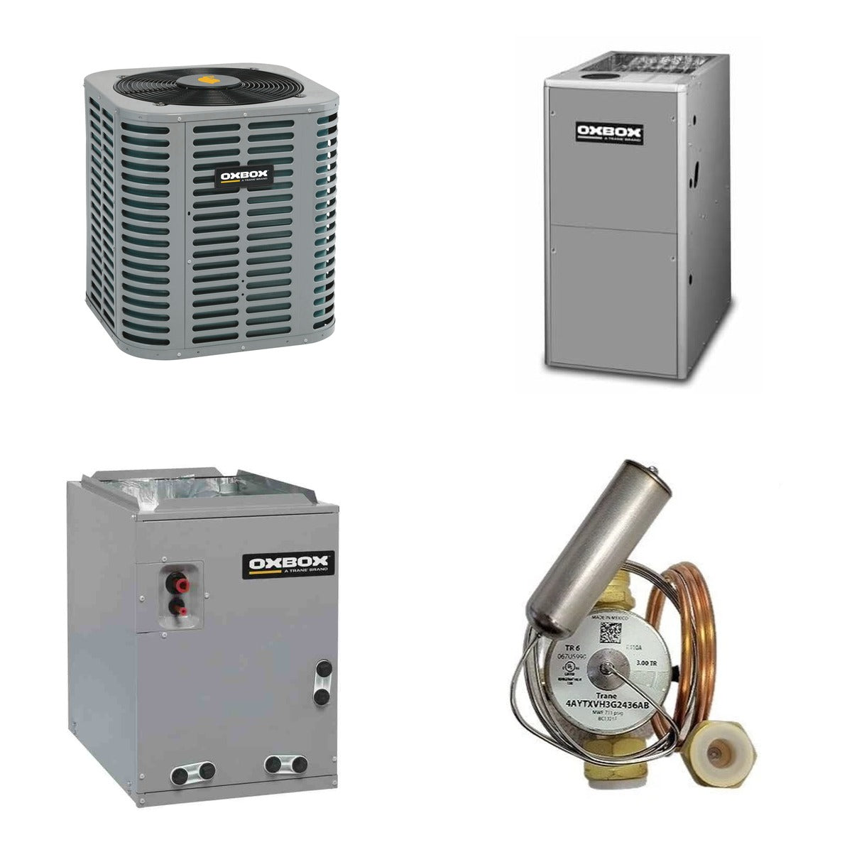 Oxbox Oxbox 3.5-Ton 42000 BTU R-454B 14.3 SEER2 Dual Fuel Split System - J5HP5042A1000+J801V080CM4SEB+J5MXCC017AC6HC+5AYTXVH3A4248A