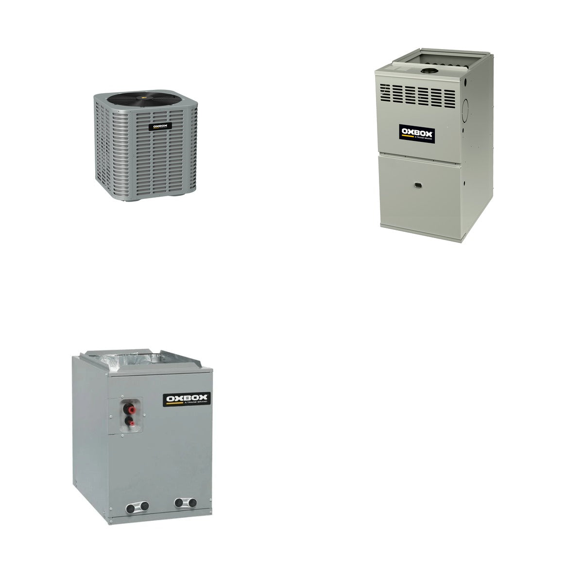 Oxbox Oxbox 2-Ton 24000 BTU R-454B 14.3 SEER2 Gas/Electric Split System - J5AC5024A1000+J801V040AM3SEA+J5GXCA003AC6HU