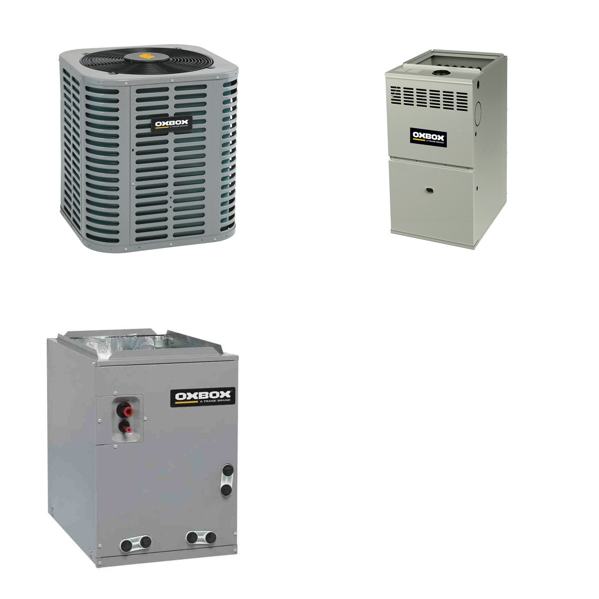 Oxbox Oxbox 2.5-Ton 30000 BTU R-454B 14.3 SEER2 Gas/Electric Split System - J5AC5030A1000+J801V060BM4SEA+J5GXCB004AC6HU