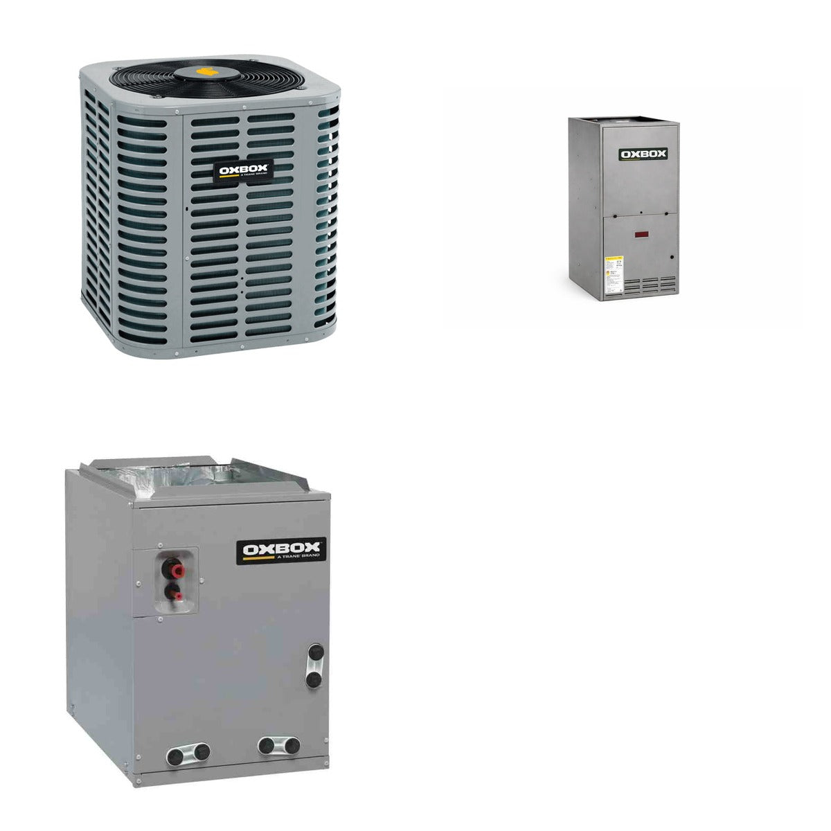 Oxbox Oxbox 3-Ton 36000 BTU R-454B 14.3 SEER2 Gas/Electric Split System - J5AC5036A1000+J962V060BU3SA+J5GXCB004AC6HU