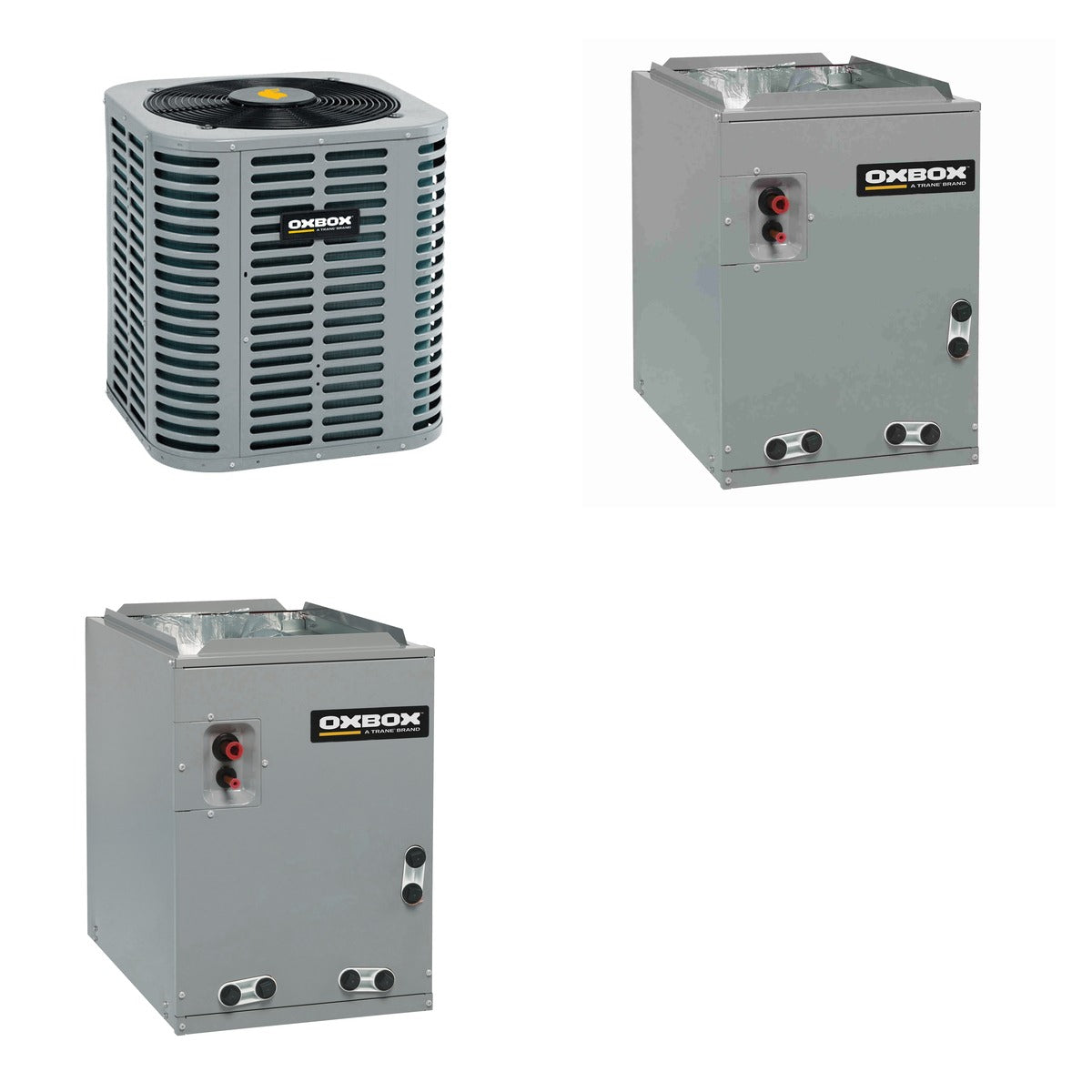 Oxbox Oxbox 3-Ton 36000 BTU R-454B 14.3 SEER2 Gas/Electric Split System - J5AC5036A1000+J962V080BU3SA+J5MXCB004AC6HC