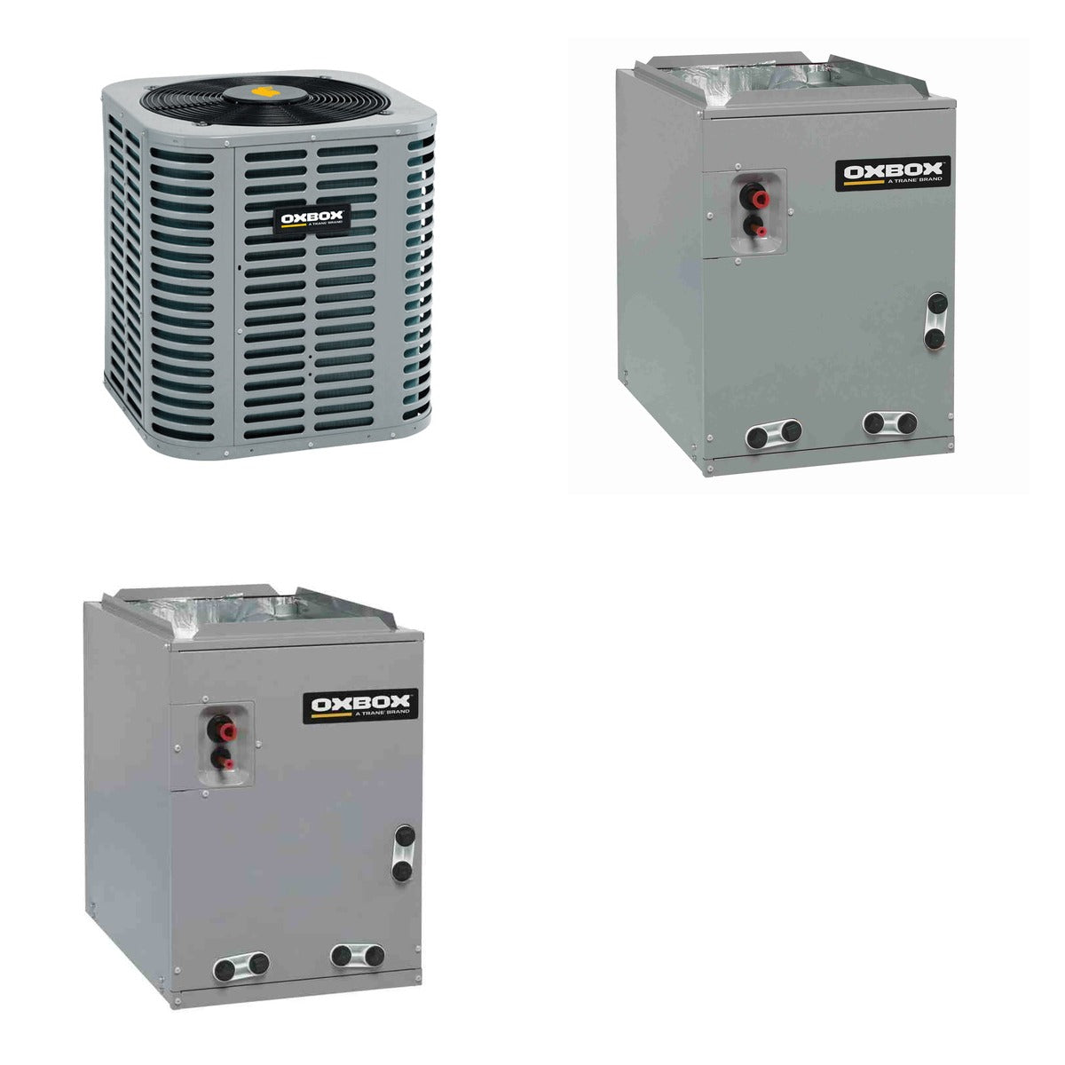 Oxbox Oxbox 3-Ton 36000 BTU R-454B 14.3 SEER2 Gas/Electric Split System - J5AC5036A1000+J962V080BU3SA+J5GXCB004AC6HU
