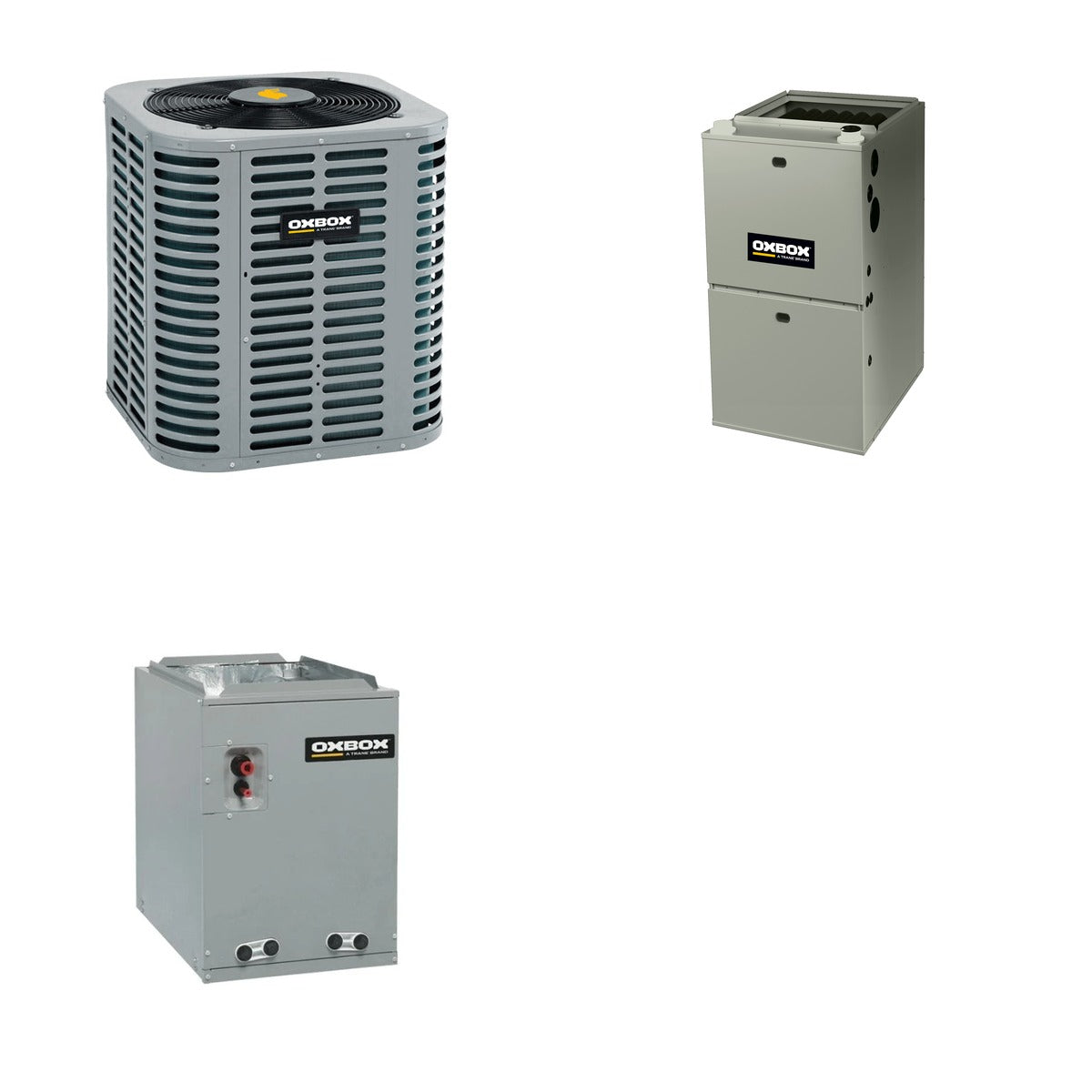 Oxbox Oxbox 3-Ton 36000 BTU R-454B 14.3 SEER2 Gas/Electric Split System - J5AC5036A1000+J962V100CU5SA+J5GXCC005AC6HU