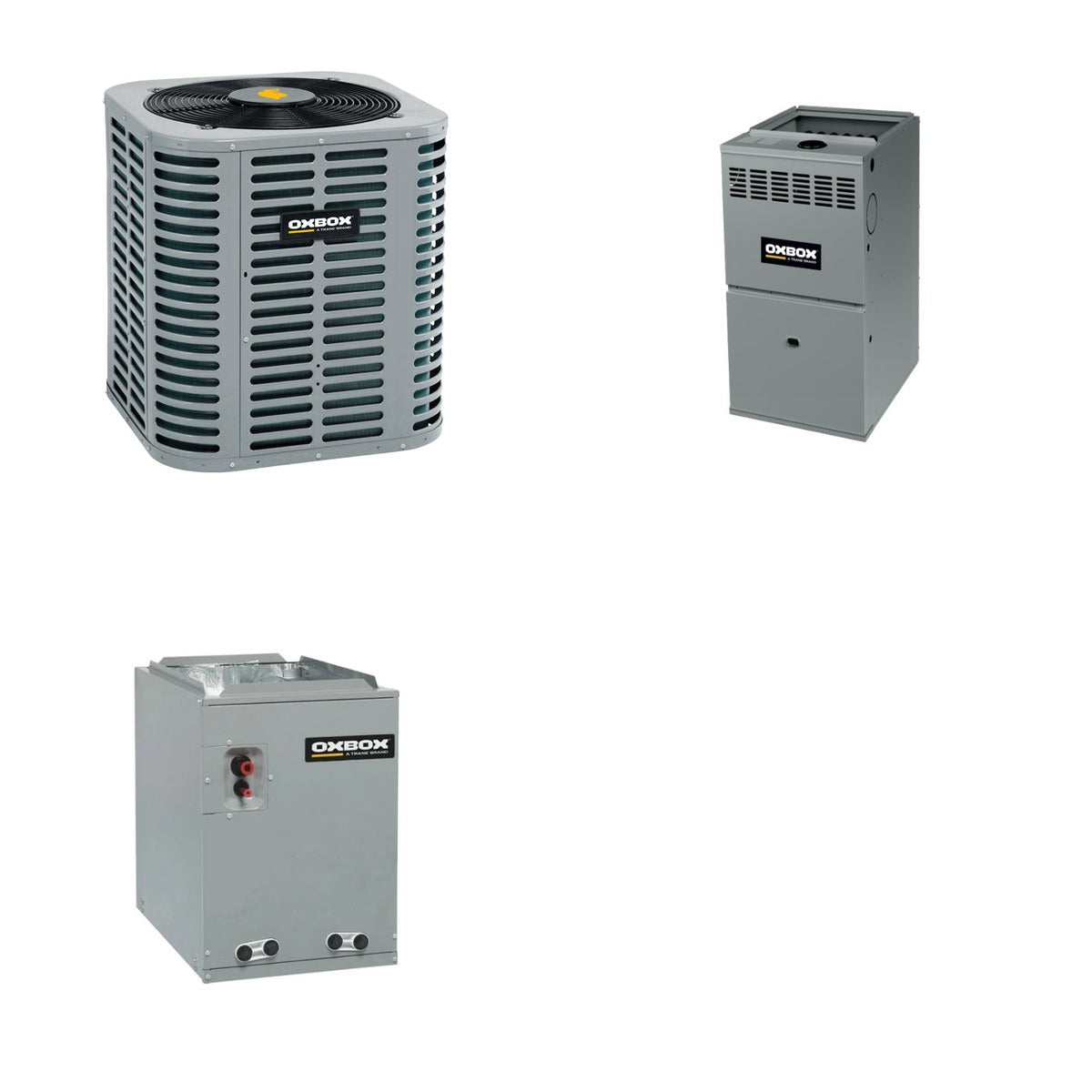Oxbox Oxbox 3-Ton 36000 BTU R-454B 14.3 SEER2 Gas/Electric Split System - J5AC5036A1000+J801V100CM5SEB+J5GXCC005AC6HU