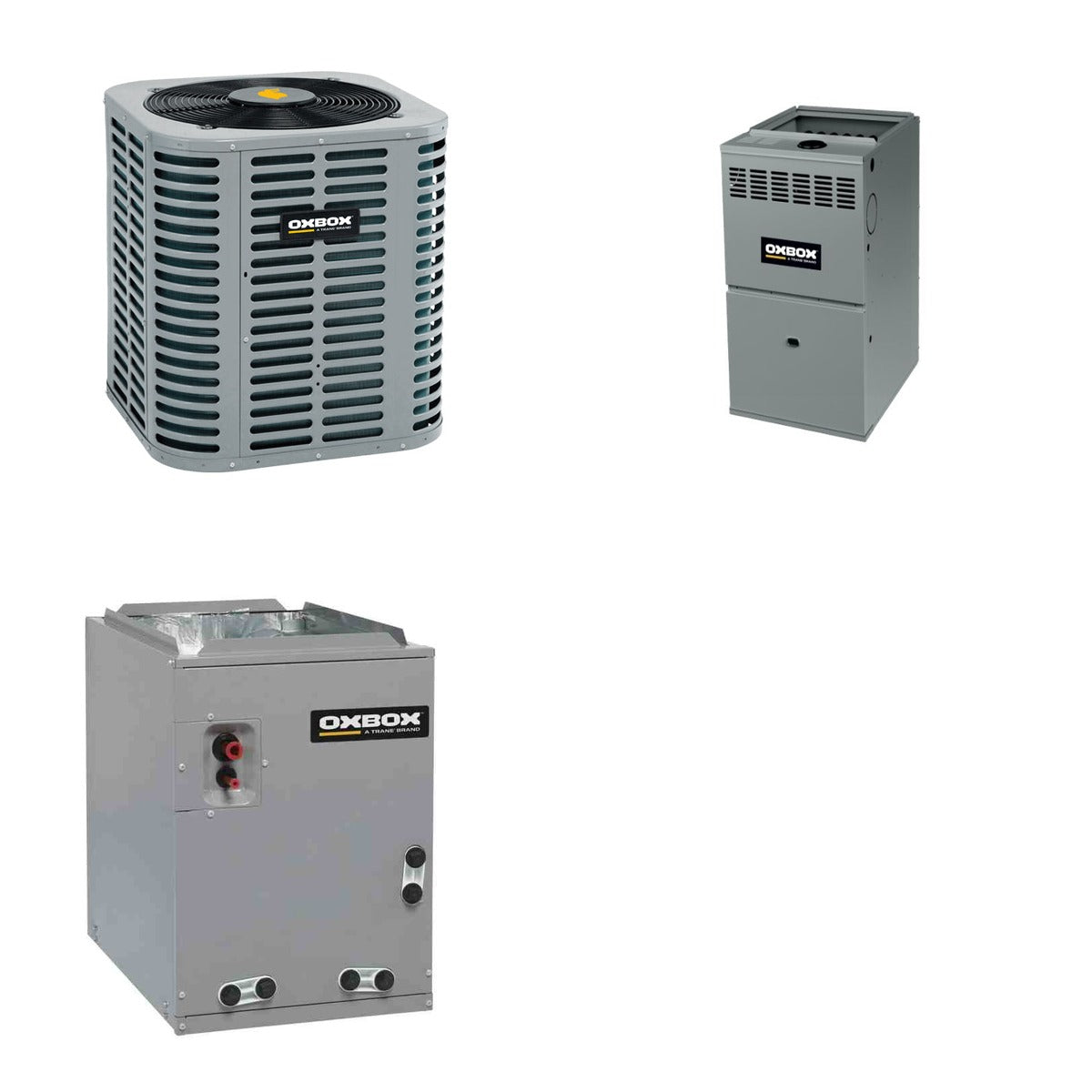 Oxbox Oxbox 3-Ton 36000 BTU R-454B 14.3 SEER2 Gas/Electric Split System - J5AC5036A1000+J801V100CM5SEB+J5MXCC017AC6HC