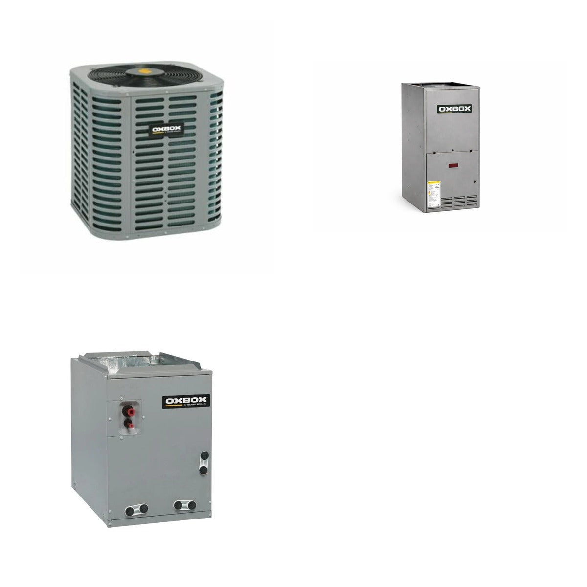 Oxbox Oxbox 2-Ton 24000 BTU R-454B 13.4 SEER2 Gas/Electric Split System - J5AC3024A1000+J962V060BU3SA+J5MXCB016AC6HC