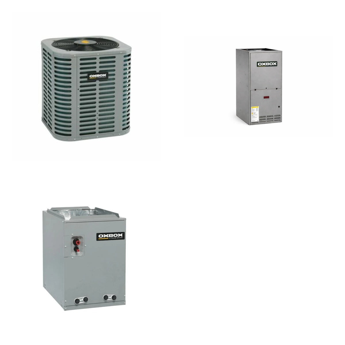 Oxbox Oxbox 2-Ton 24000 BTU R-454B 13.4 SEER2 Gas/Electric Split System - J5AC3024A1000+J962V060BU3SA+J5GXCA003AC6HU