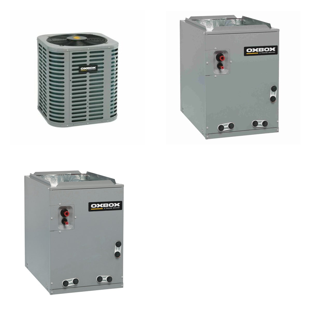 Oxbox Oxbox 2-Ton 24000 BTU R-454B 13.4 SEER2 Gas/Electric Split System - J5AC3024A1000+J962V080BU3SA+J5MXCB004AC6HC