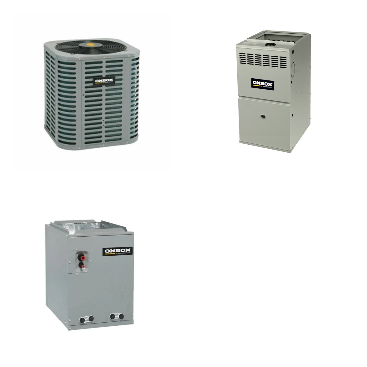 Oxbox Oxbox 2-Ton 24000 BTU R-454B 13.4 SEER2 Gas/Electric Split System - J5AC3024A1000+J801V040AM3SEA+J5GXCA003AC6HU