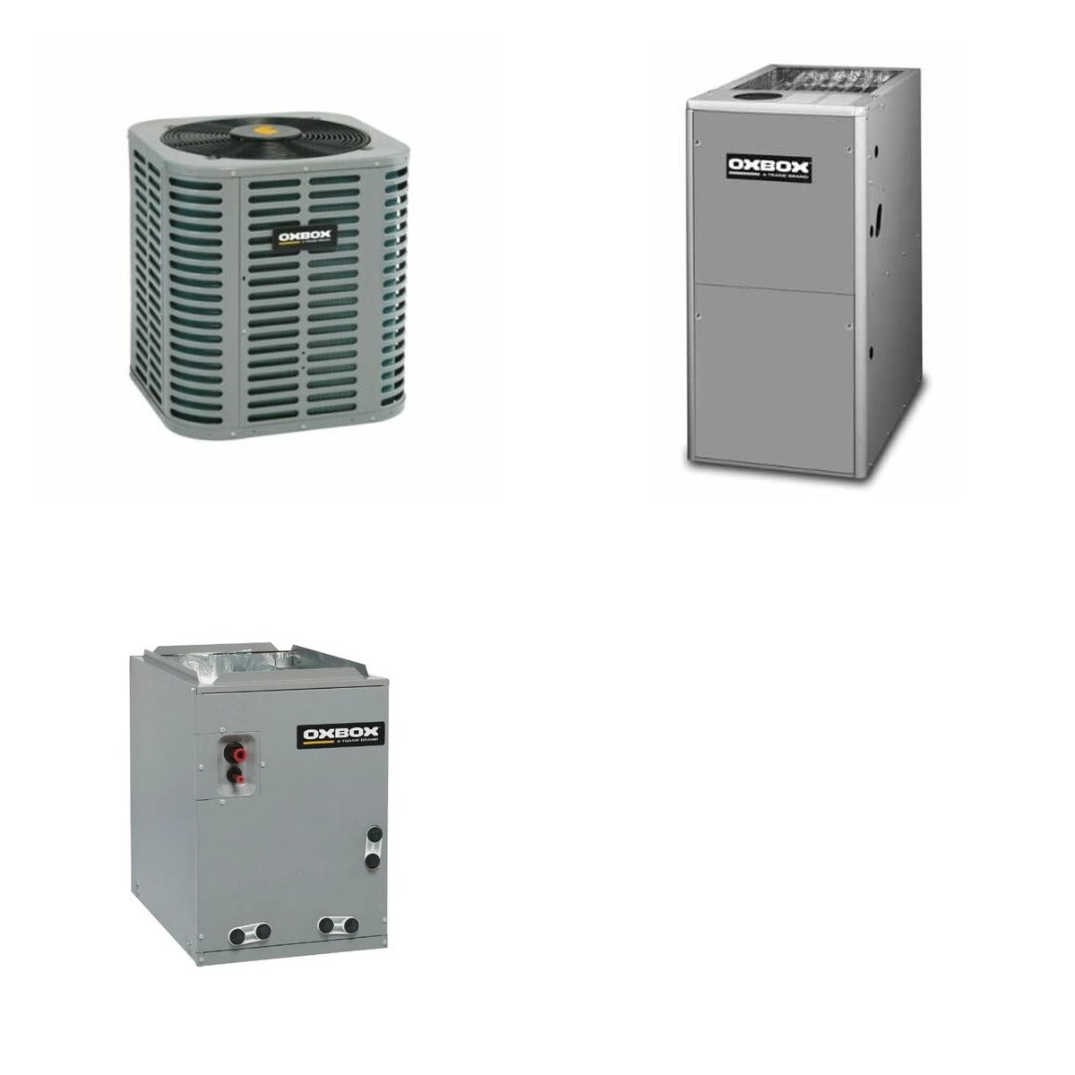 Oxbox Oxbox 2-Ton 24000 BTU R-454B 13.4 SEER2 Gas/Electric Split System - J5AC3024A1000+J801V080BM4SEB+J5MXCB016AC6HC