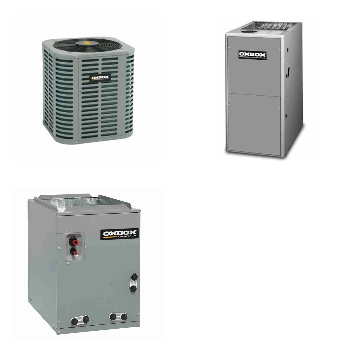 Oxbox Oxbox 2-Ton 24000 BTU R-454B 13.4 SEER2 Gas/Electric Split System - J5AC3024A1000+J801V080CM4SEB+J5MXCC005AC6HC