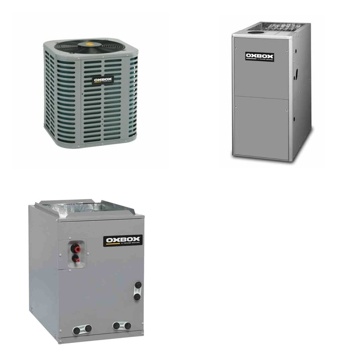 Oxbox Oxbox 2-Ton 24000 BTU R-454B 13.4 SEER2 Gas/Electric Split System - J5AC3024A1000+J801V080BM4SEB+J5GXCB004AC6HU