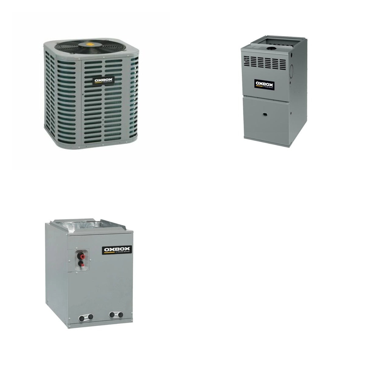 Oxbox Oxbox 2-Ton 24000 BTU R-454B 13.4 SEER2 Gas/Electric Split System - J5AC3024A1000+J801V100CM5SEB+J5GXCC005AC6HU