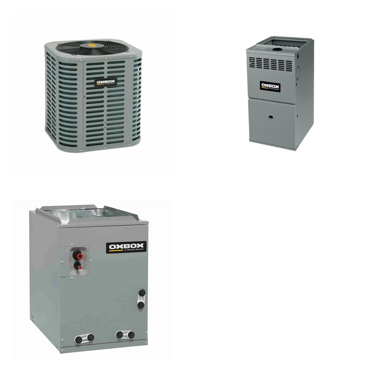 Oxbox Oxbox 2-Ton 24000 BTU R-454B 13.4 SEER2 Gas/Electric Split System - J5AC3024A1000+J801V100CM5SEB+J5MXCC005AC6HC