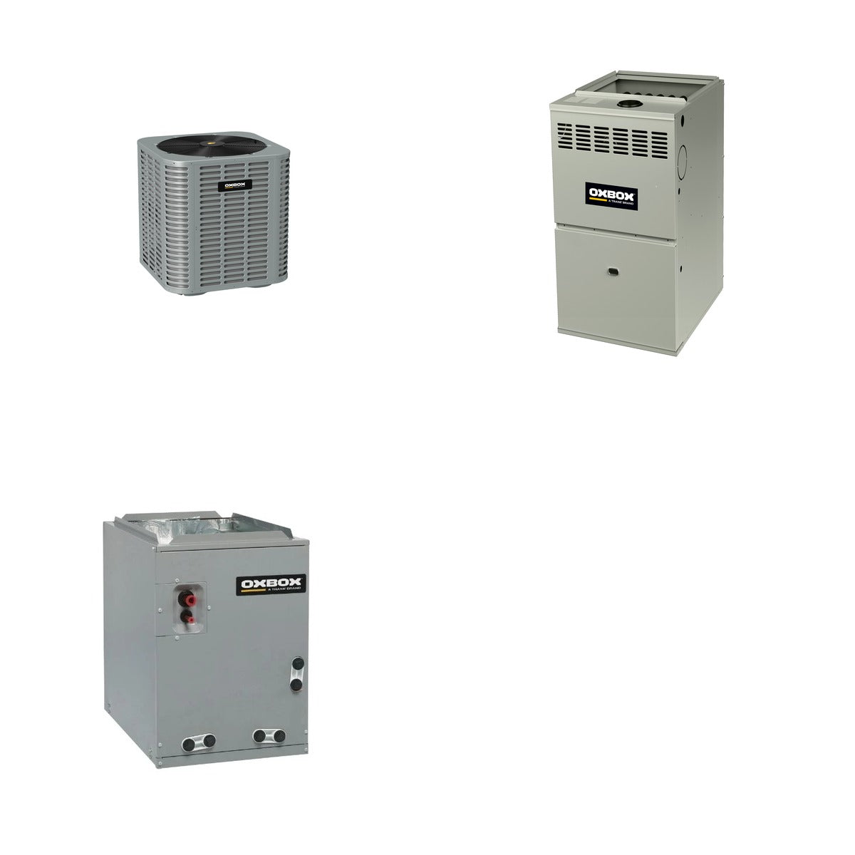 Oxbox Oxbox 2.5-Ton 30000 BTU R-454B 13.4 SEER2 Gas/Electric Split System - J5AC3030A1000+J801V060BM4SEA+J5MXCB016AC6HC