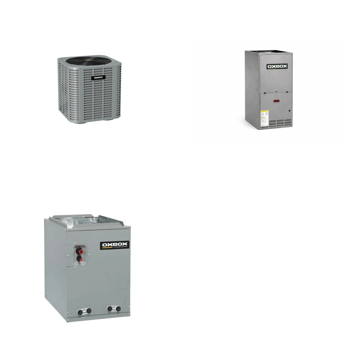 Oxbox Oxbox 3-Ton 36000 BTU R-454B 13.4 SEER2 Gas/Electric Split System - J5AC3036A1000+J962V060BU3SA+J5GXCA003AC6HU