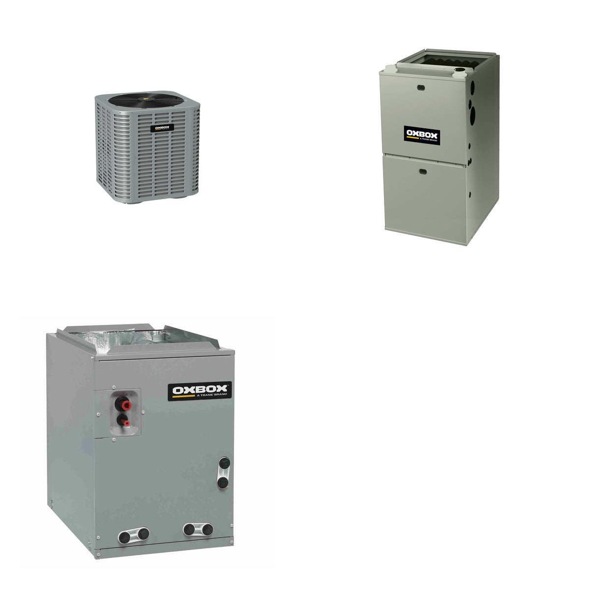 Oxbox Oxbox 3-Ton 36000 BTU R-454B 13.4 SEER2 Gas/Electric Split System - J5AC3036A1000+J962V100CU5SA+J5MXCC005AC6HC