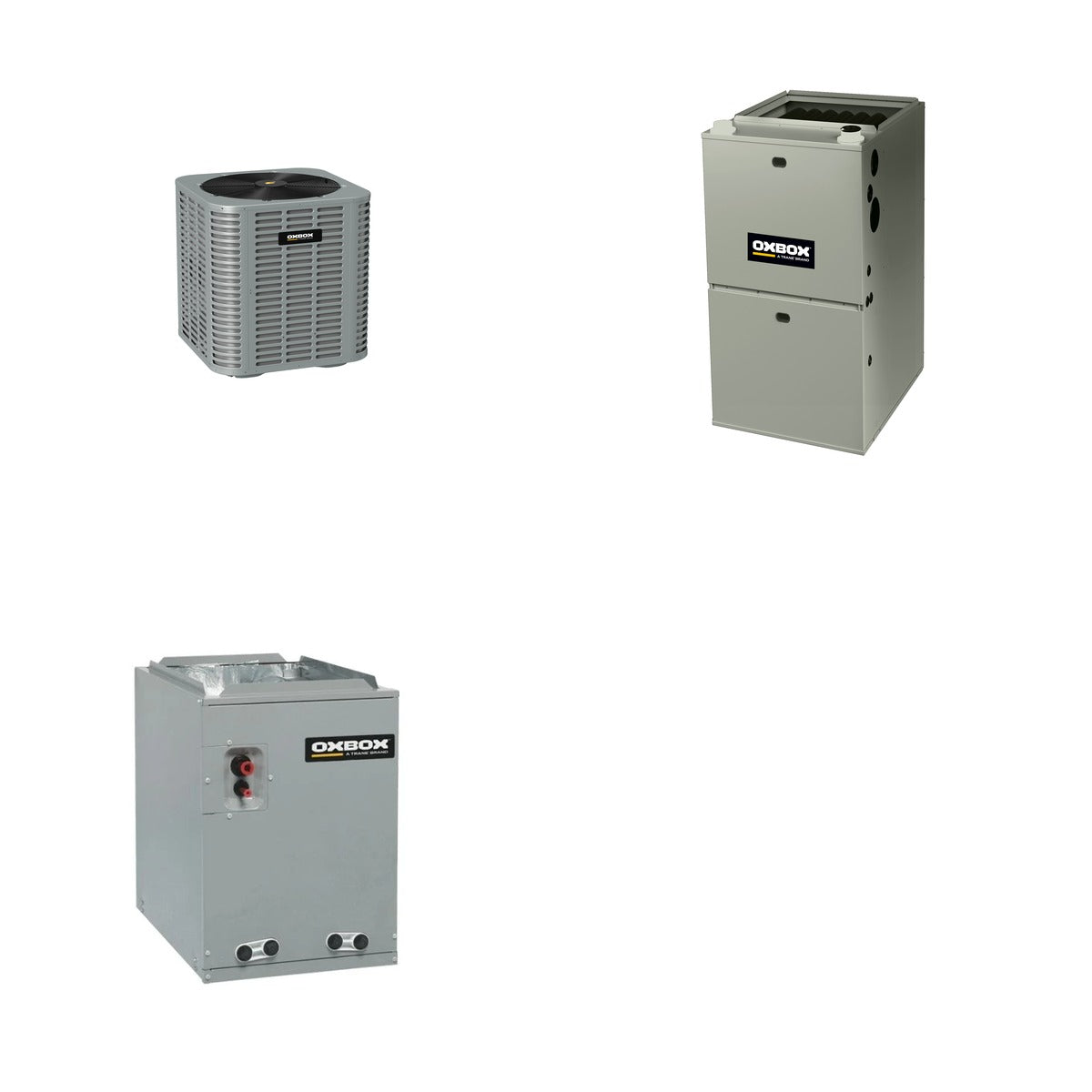 Oxbox Oxbox 3-Ton 36000 BTU R-454B 13.4 SEER2 Gas/Electric Split System - J5AC3036A1000+J962V100CU5SA+J5GXCC005AC6HU