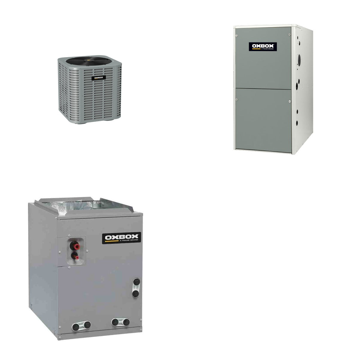 Oxbox Oxbox 3-Ton 36000 BTU R-454B 13.4 SEER2 Gas/Electric Split System - J5AC3036A1000+J962V100DU5SA+J5MXCD018AC6HC