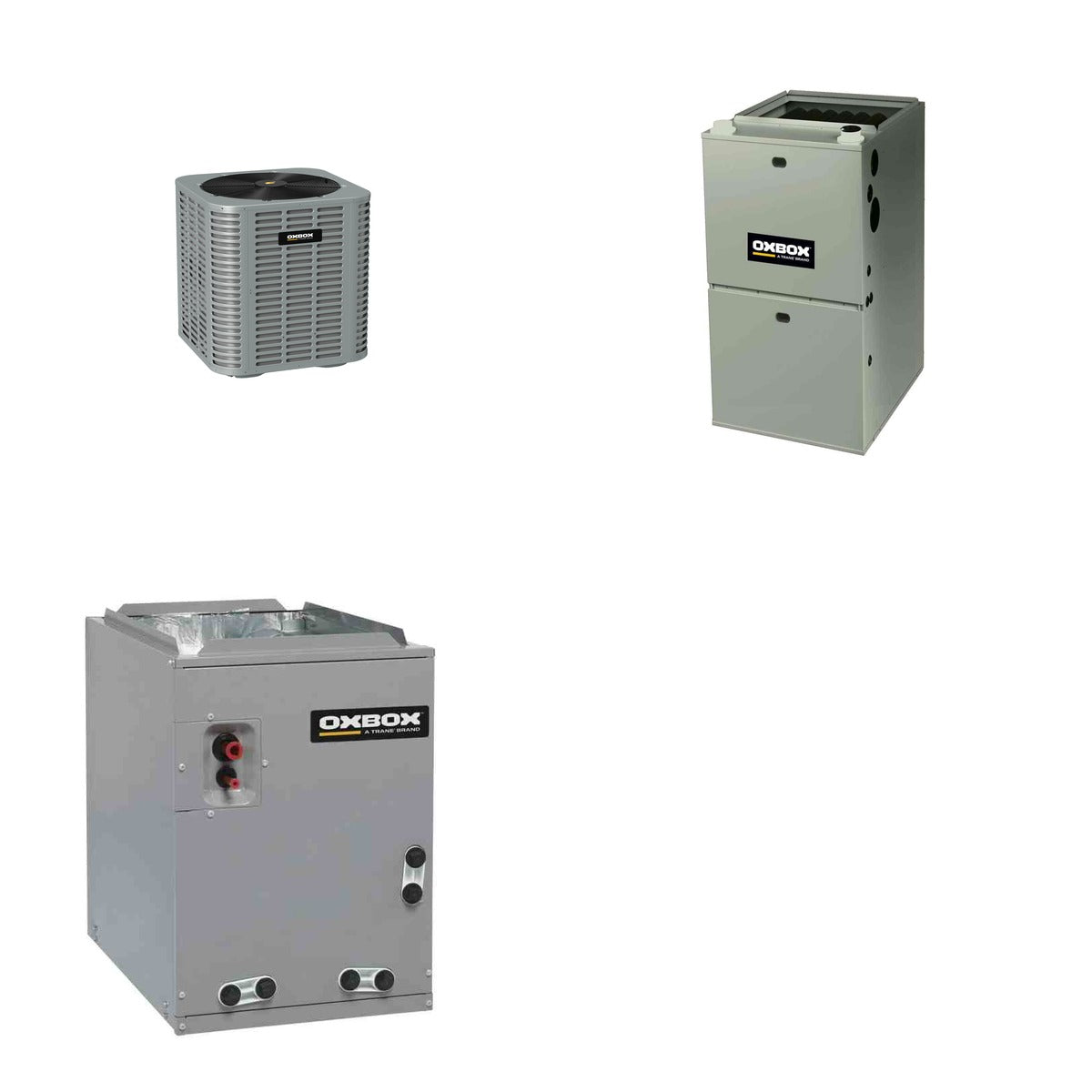 Oxbox Oxbox 3-Ton 36000 BTU R-454B 13.4 SEER2 Gas/Electric Split System - J5AC3036A1000+J962V120DU5SA+J5MXCD018AC6HC