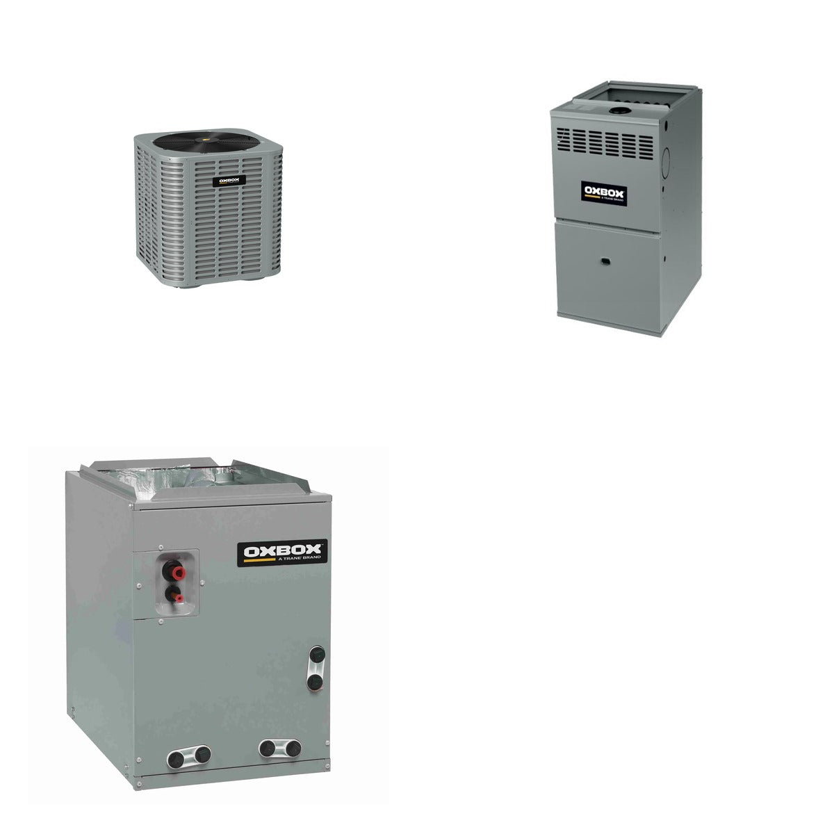 Oxbox Oxbox 3-Ton 36000 BTU R-454B 13.4 SEER2 Gas/Electric Split System - J5AC3036A1000+J801V100CM5SEB+J5MXCC005AC6HC