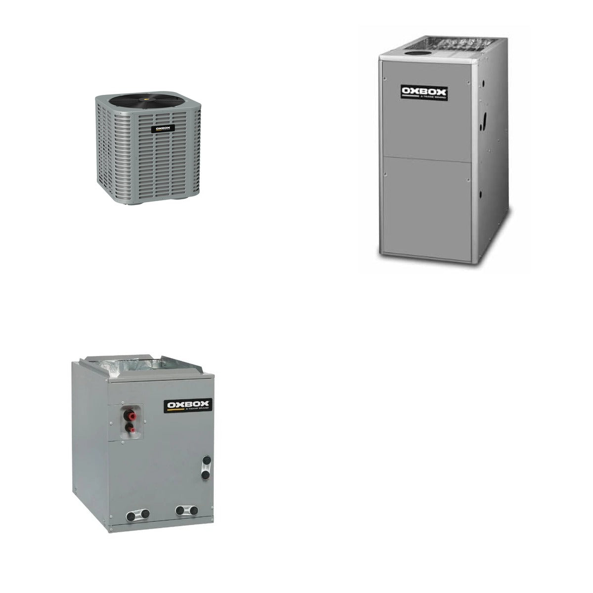 Oxbox Oxbox 4-Ton 48000 BTU R-454B 13.4 SEER2 Gas/Electric Split System - J5AC3048A1000+J801V080CM4SEB+J5MXCC009AC6HC