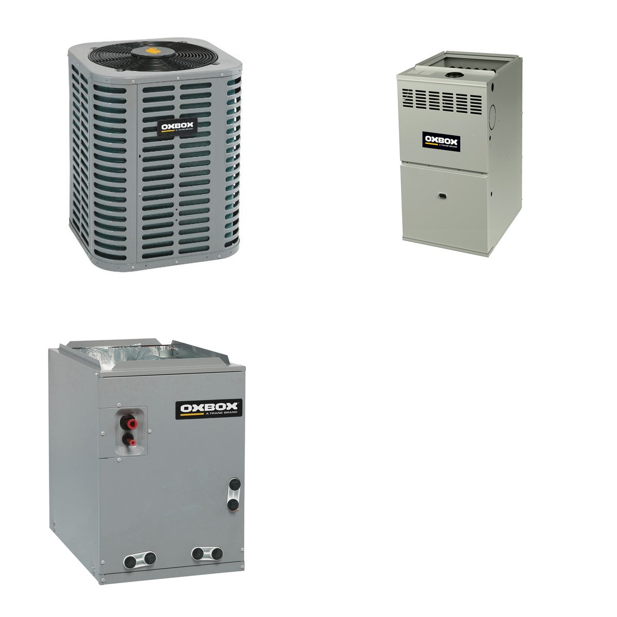 Oxbox Oxbox 1.5-Ton 18000 BTU R-454B 14.3 SEER2 Dual Fuel Split System - J5HP5018A1000+J801V060BM4SEA+J5MXCB004AC6HC