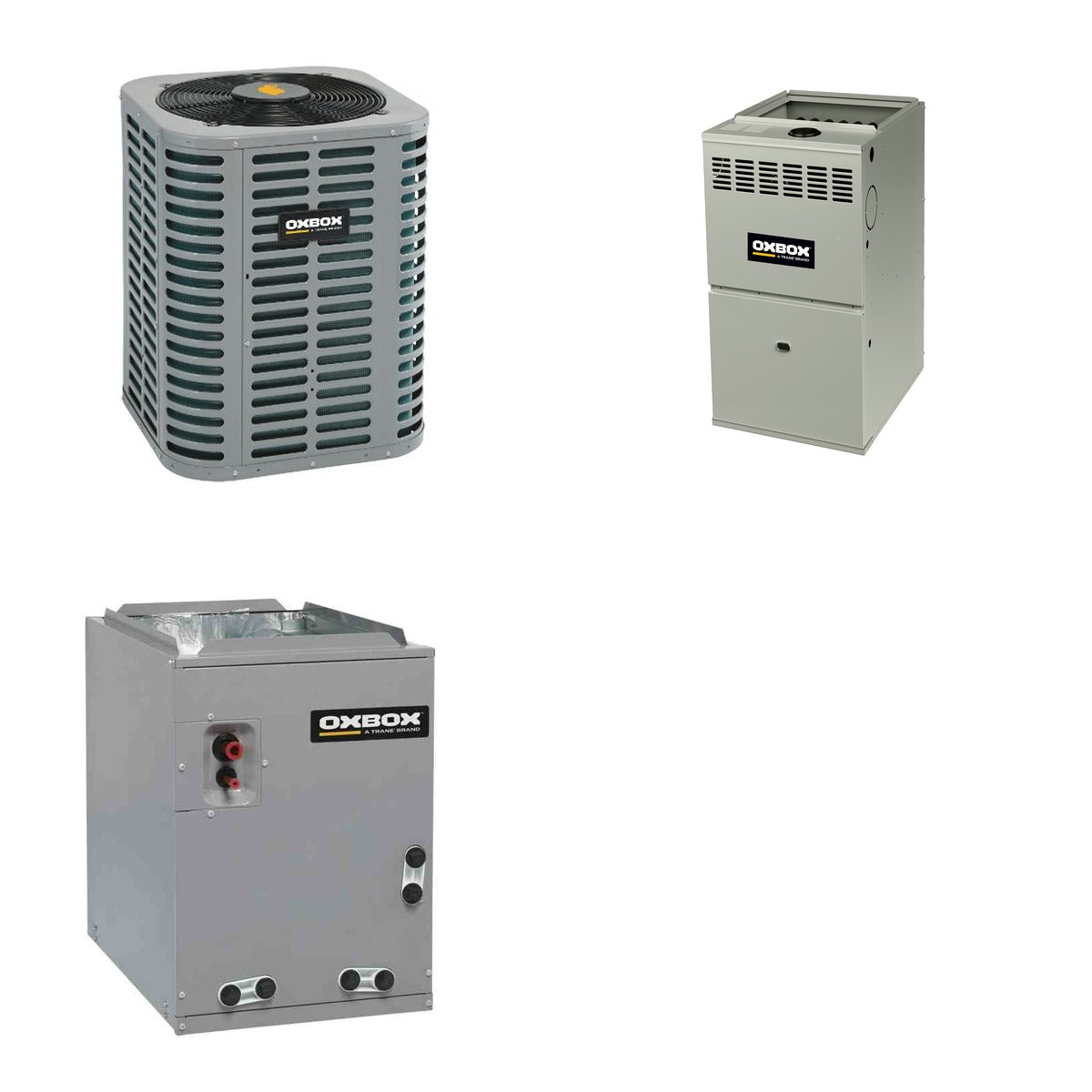 Oxbox Oxbox 1.5-Ton 18000 BTU R-454B 14.3 SEER2 Dual Fuel Split System - J5HP5018A1000+J801V060BM4SEA+J5GXCB004AC6HU
