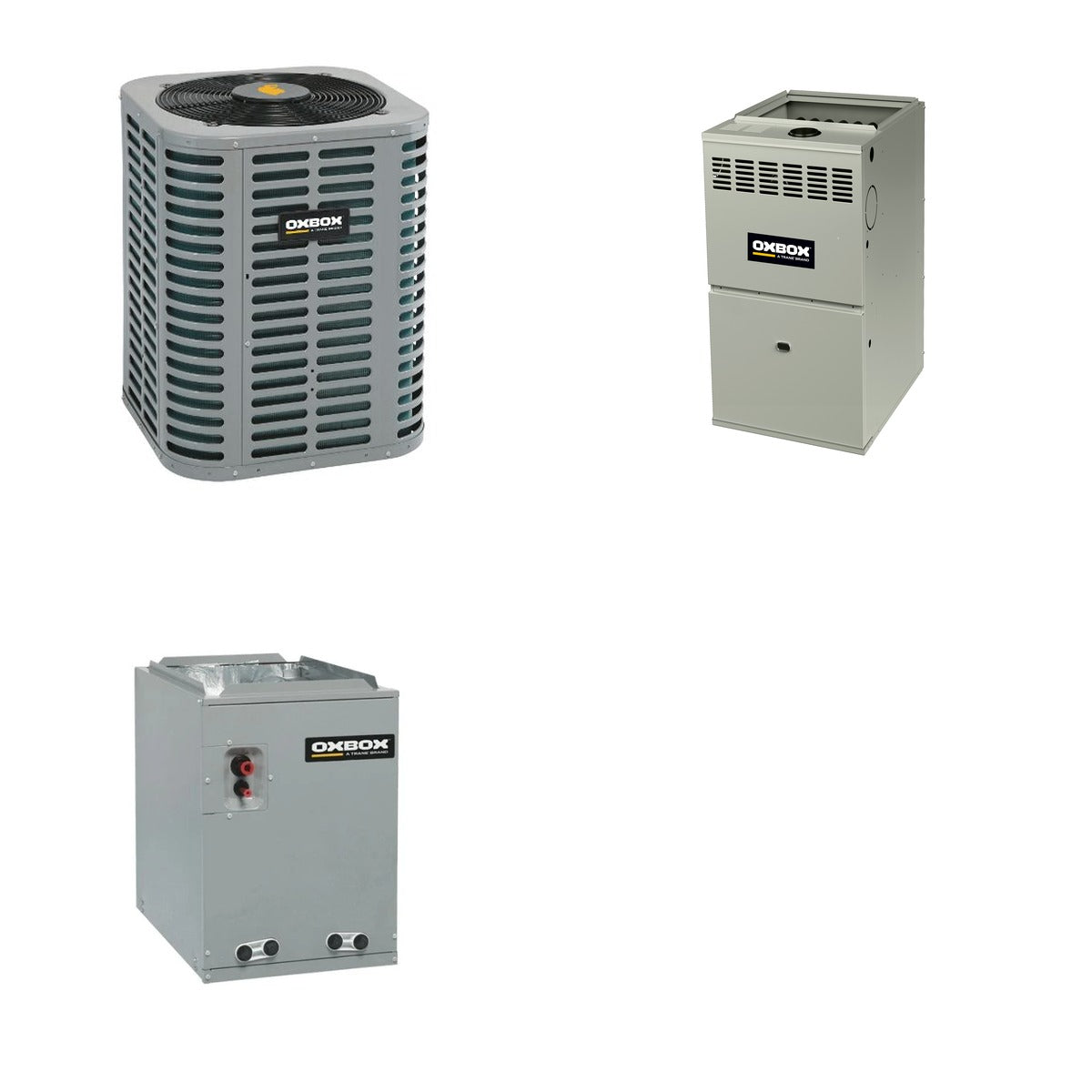 Oxbox Oxbox 1.5-Ton 18000 BTU R-454B 14.3 SEER2 Dual Fuel Split System - J5HP5018A1000+J801V040AM3SEA+J5GXCA003AC6HU