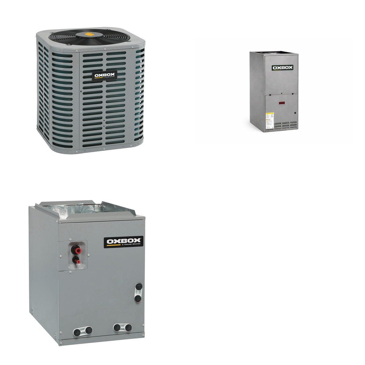 Oxbox Oxbox 2.5-Ton 30000 BTU R-454B 14.3 SEER2 Dual Fuel Split System - J5HP5030A1000+J962V060BU3SA+J5MXCB004AC6HC