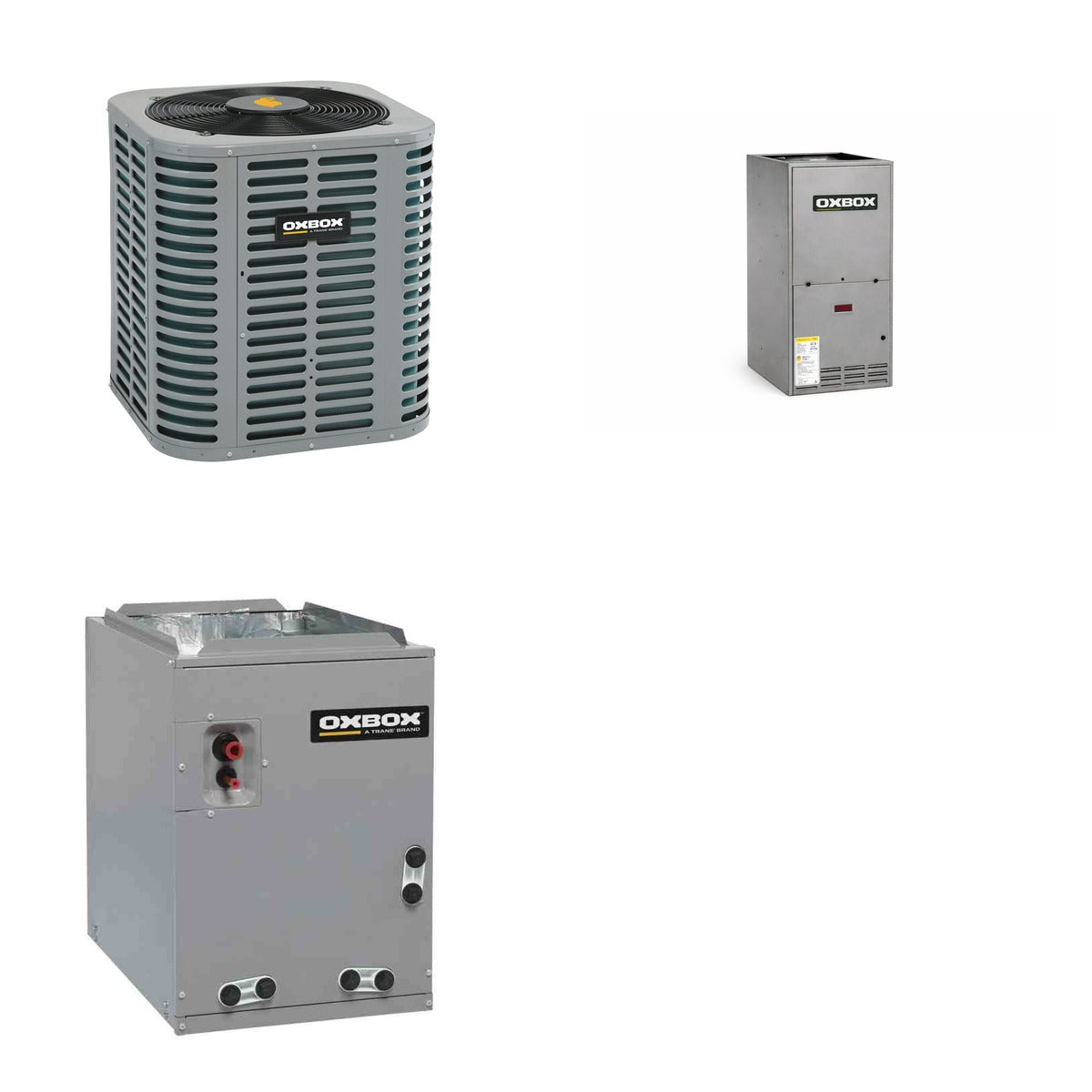 Oxbox Oxbox 2.5-Ton 30000 BTU R-454B 14.3 SEER2 Dual Fuel Split System - J5HP5030A1000+J962V060BU3SA+J5GXCB004AC6HU