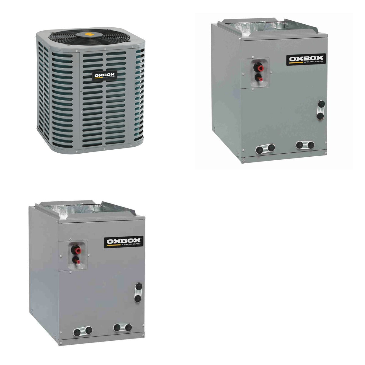 Oxbox Oxbox 2.5-Ton 30000 BTU R-454B 14.3 SEER2 Dual Fuel Split System - J5HP5030A1000+J962V080CU4SA+J5MXCC017AC6HC