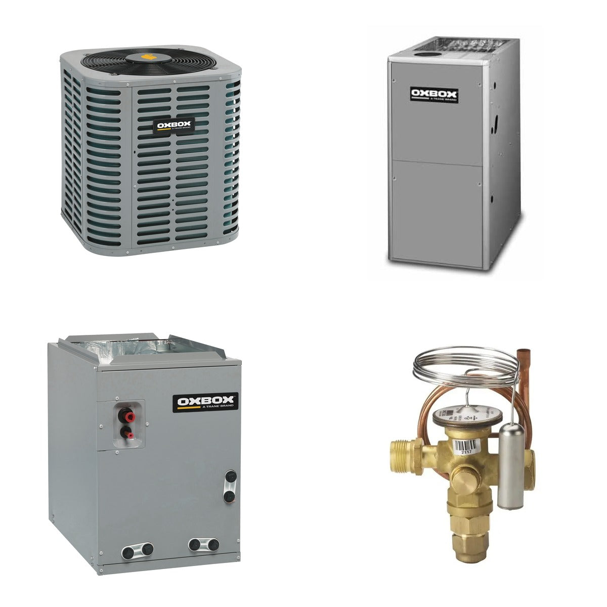 Oxbox Oxbox 2.5-Ton 30000 BTU R-454B 14.3 SEER2 Dual Fuel Split System - J5HP5030A1000+J801V080BM4SEB+J5MXCB004AC6HC+5AYTXVH3A1836A