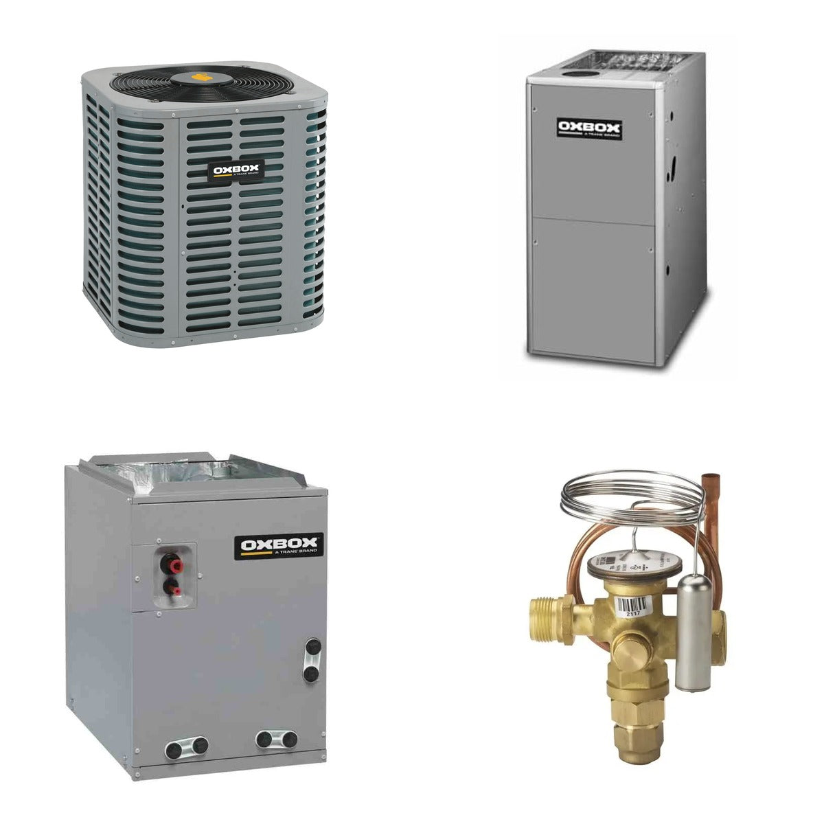 Oxbox Oxbox 2.5-Ton 30000 BTU R-454B 14.3 SEER2 Dual Fuel Split System - J5HP5030A1000+J801V080BM4SEB+J5GXCB004AC6HU+5AYTXVH3A1836A