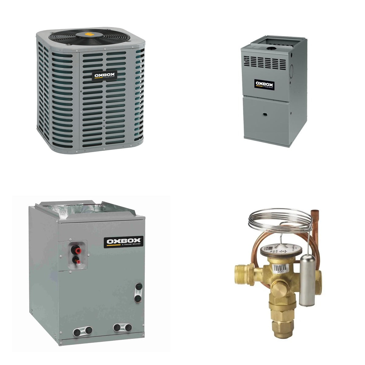 Oxbox Oxbox 2.5-Ton 30000 BTU R-454B 14.3 SEER2 Dual Fuel Split System - J5HP5030A1000+J801V100CM5SEB+J5MXCC005AC6HC+5AYTXVH3A1836A