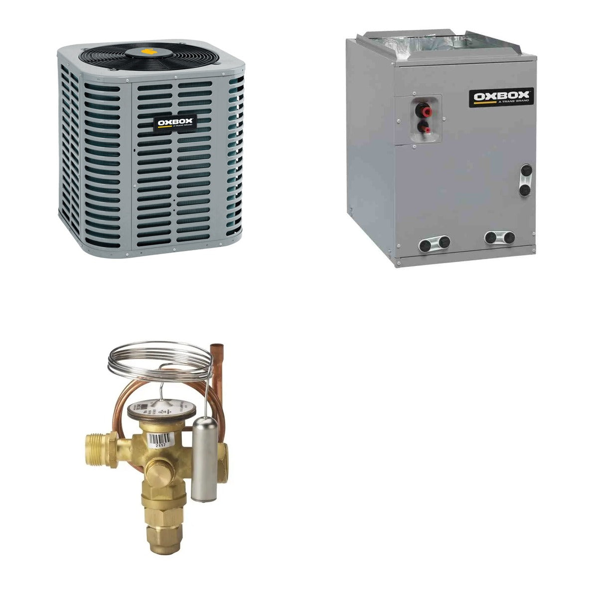 Oxbox Oxbox 3-Ton 36000 BTU R-454B 14.3 SEER2 Condenser & Coil System - J5AC5036A1000+J5GXCB004AC6HU+5AYTXVH3A1836A