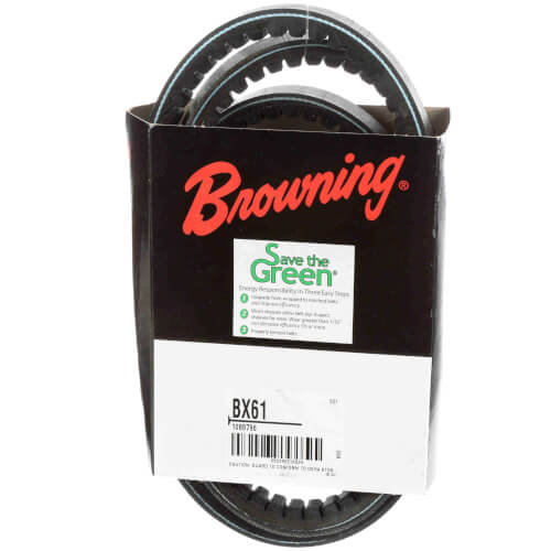 BROWNING Browning BX61 TorqTitan Gripnotch Belt 62.8 inch - Enhanced V-Belt for HVAC Systems