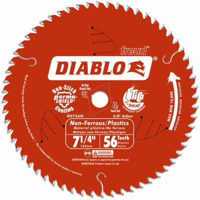 DIABLO Freud D0756N Non-ferrous Saw Blade 7.25 in 56T