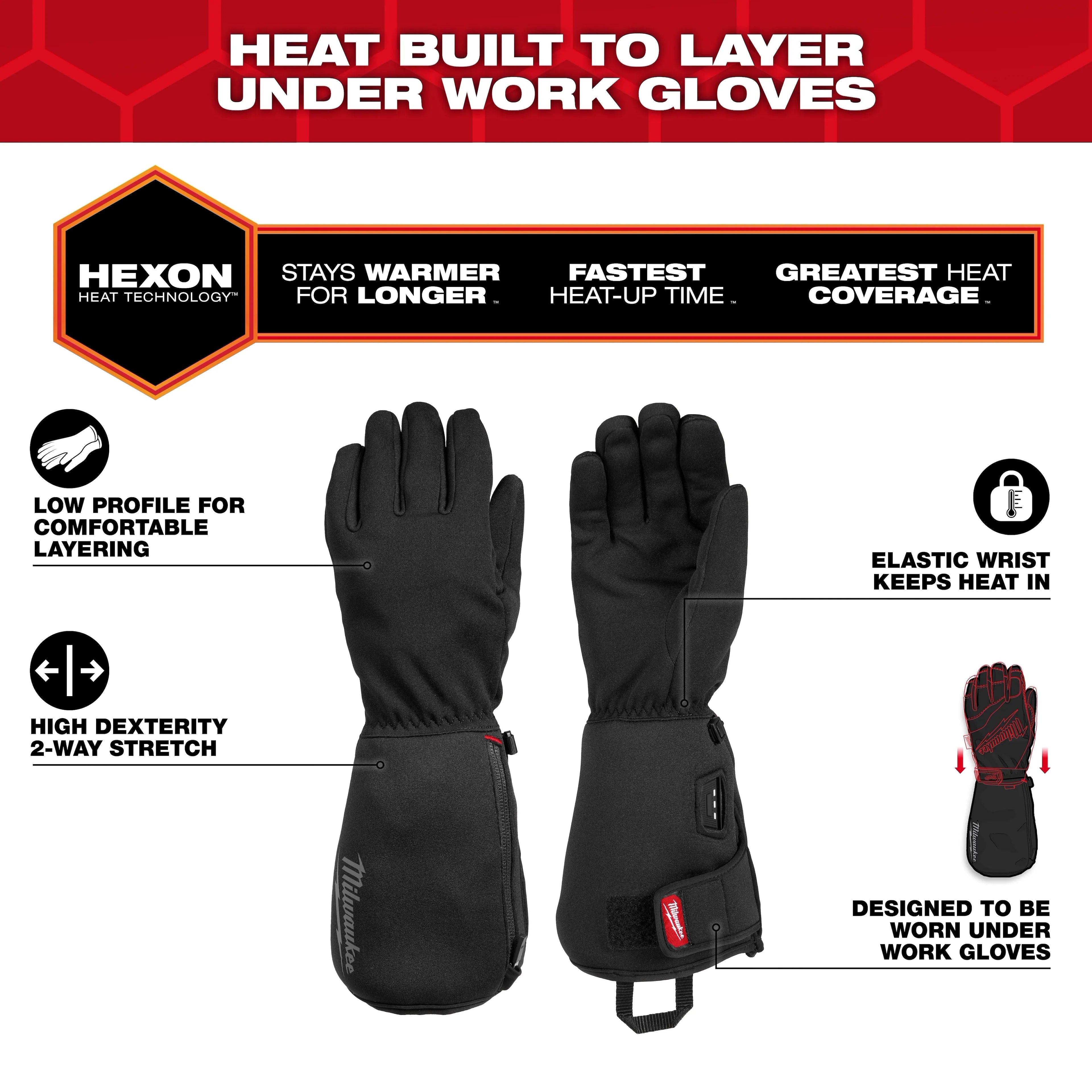 MILWAUKEE Milwaukee M701B-21M Heated Work Glove Liners 2Ah (M) M701B-21M