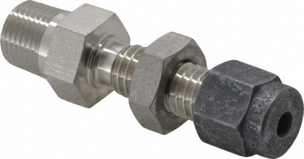 PARKER Parker 2-2 FH2BZ-SS Bulkhead Connector 1/8 in Compression Mnpt Ss