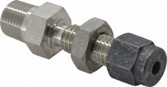 PARKER Parker 2-2 FH2BZ-SS Bulkhead Connector 1/8 in Compression Mnpt Ss