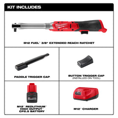 MILWAUKEE Milwaukee 3059-21 M12 Fuel Extended Reach Ratchet Kit 12V (3/8 in)